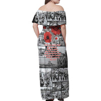 ANZAC Day Gallipoli Campaign Family Matching Off Shoulder Maxi Dress and Hawaiian Shirt To The End They Remain