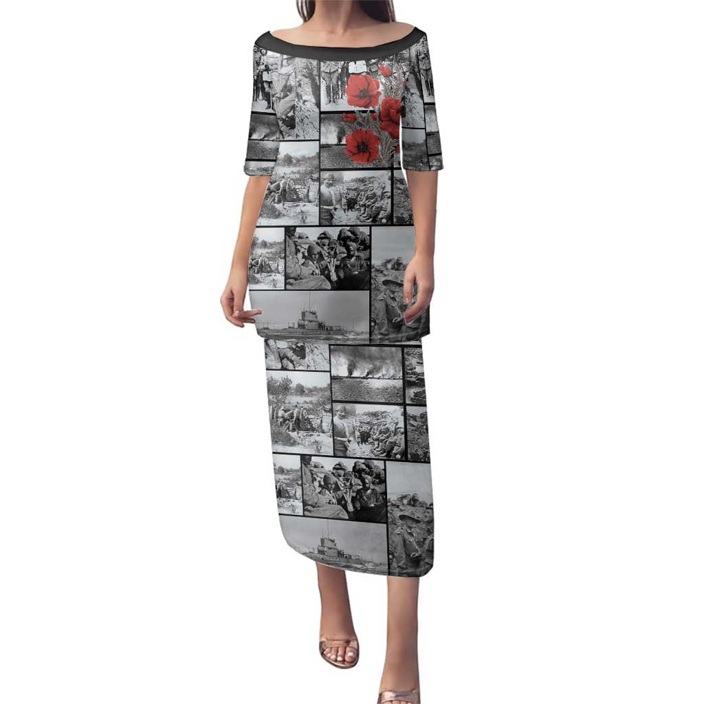 ANZAC Day Gallipoli Campaign Family Matching Puletasi and Hawaiian Shirt To The End They Remain