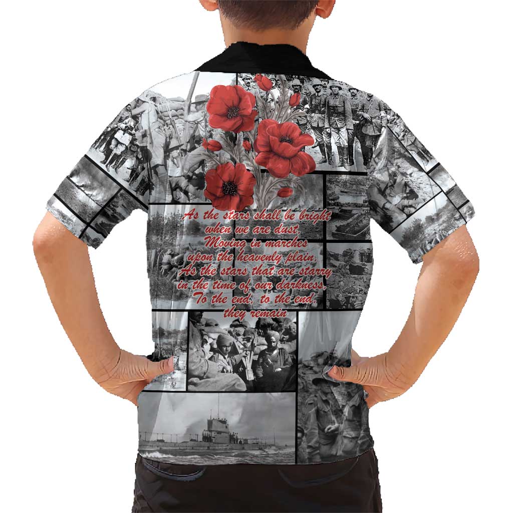 ANZAC Day Gallipoli Campaign Kid Hawaiian Shirt To The End They Remain LT9 - Polynesian Pride