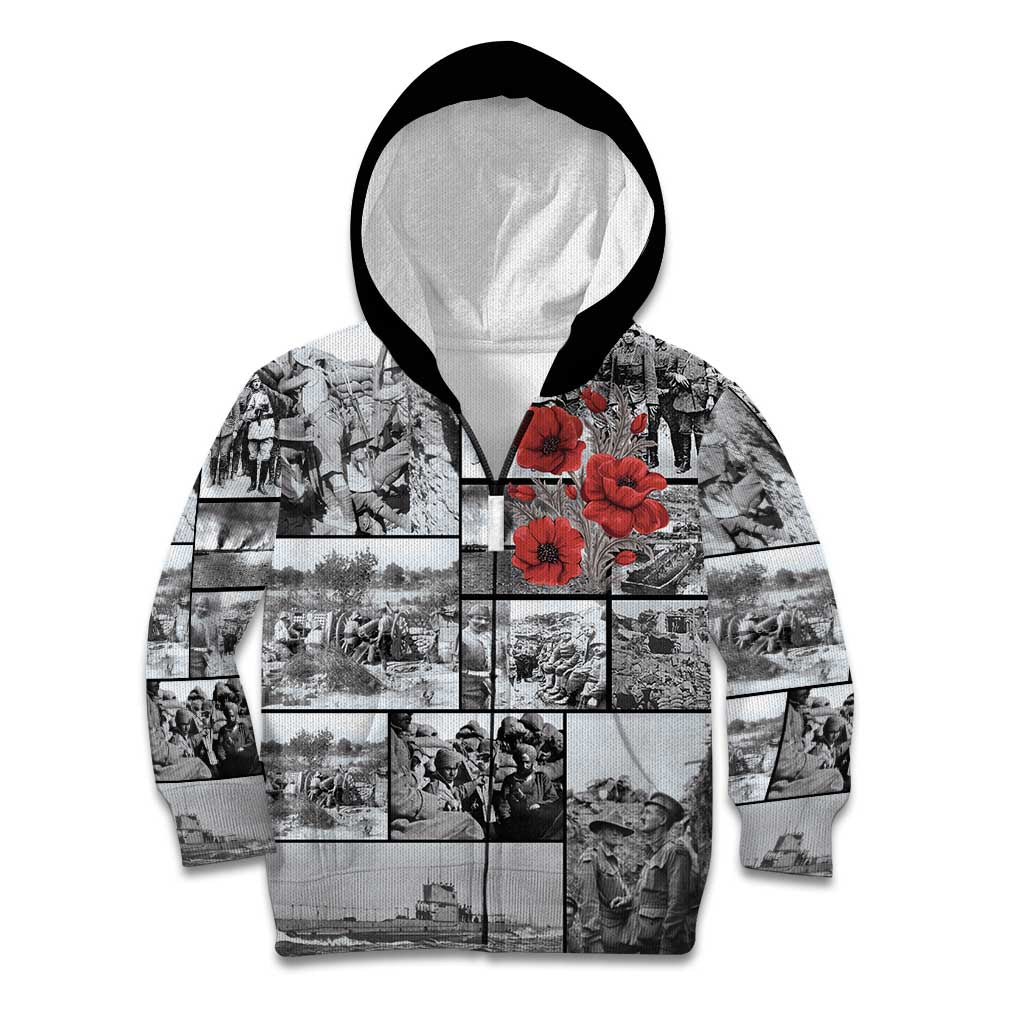 ANZAC Day Gallipoli Campaign Kid Hoodie To The End They Remain