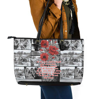 ANZAC Day Gallipoli Campaign Leather Tote Bag To The End They Remain LT9 - Polynesian Pride