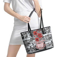 ANZAC Day Gallipoli Campaign Leather Tote Bag To The End They Remain LT9 - Polynesian Pride