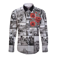 ANZAC Day Gallipoli Campaign Long Sleeve Button Shirt To The End They Remain LT9 Unisex Black - Polynesian Pride