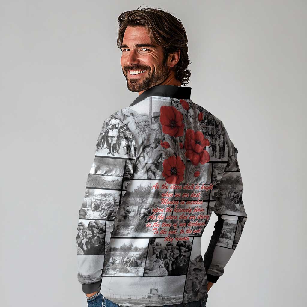 ANZAC Day Gallipoli Campaign Long Sleeve Polo Shirt To The End They Remain