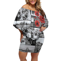 ANZAC Day Gallipoli Campaign Off Shoulder Short Dress To The End They Remain