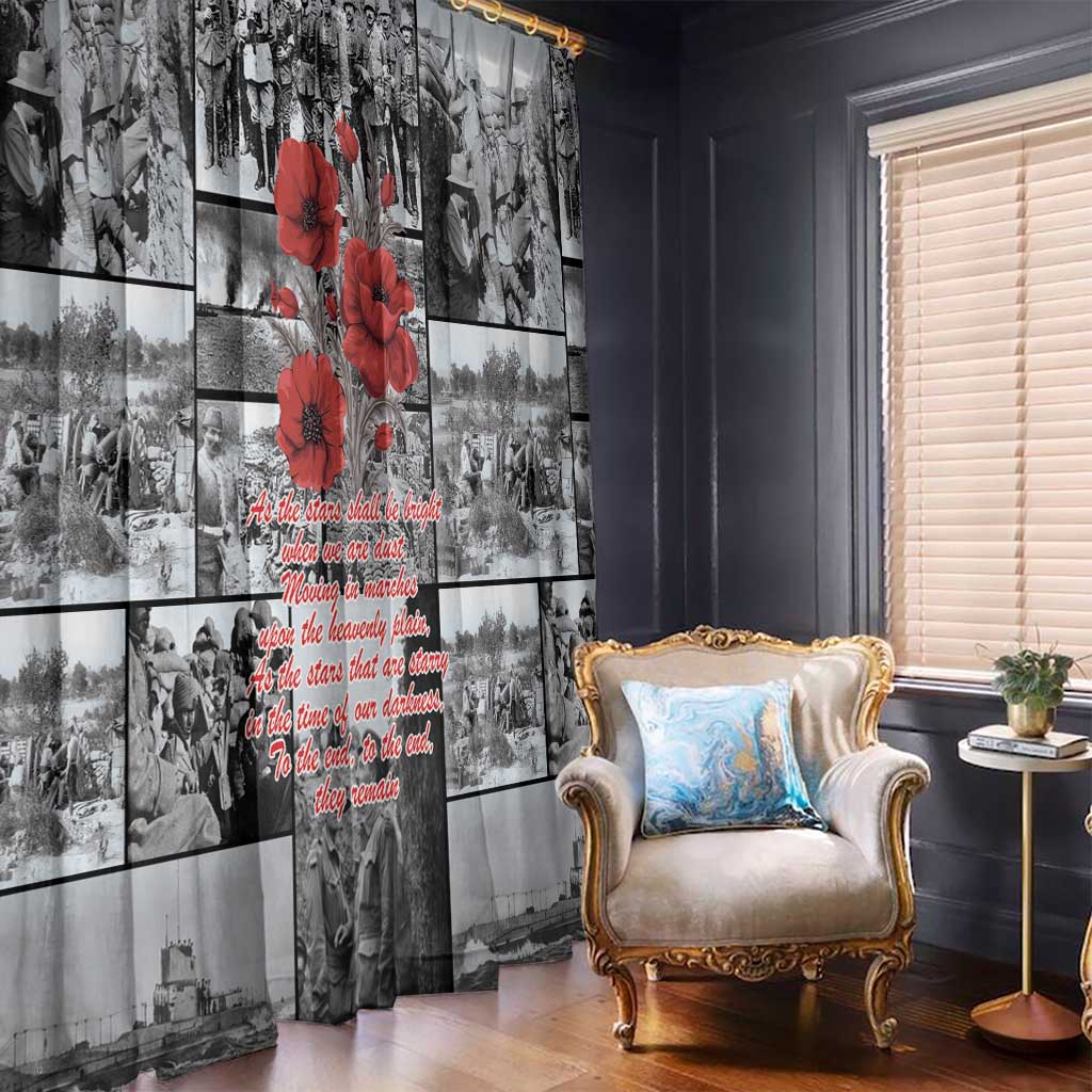 ANZAC Day Gallipoli Campaign Window Curtain To The End They Remain LT9 - Polynesian Pride