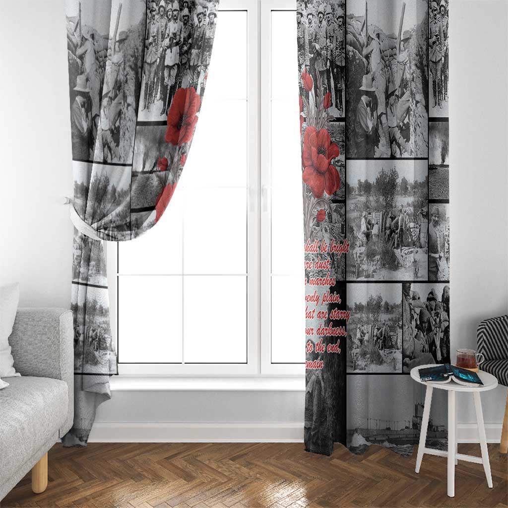 ANZAC Day Gallipoli Campaign Window Curtain To The End They Remain LT9 - Polynesian Pride