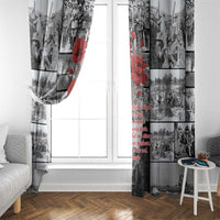 ANZAC Day Gallipoli Campaign Window Curtain To The End They Remain LT9 - Polynesian Pride