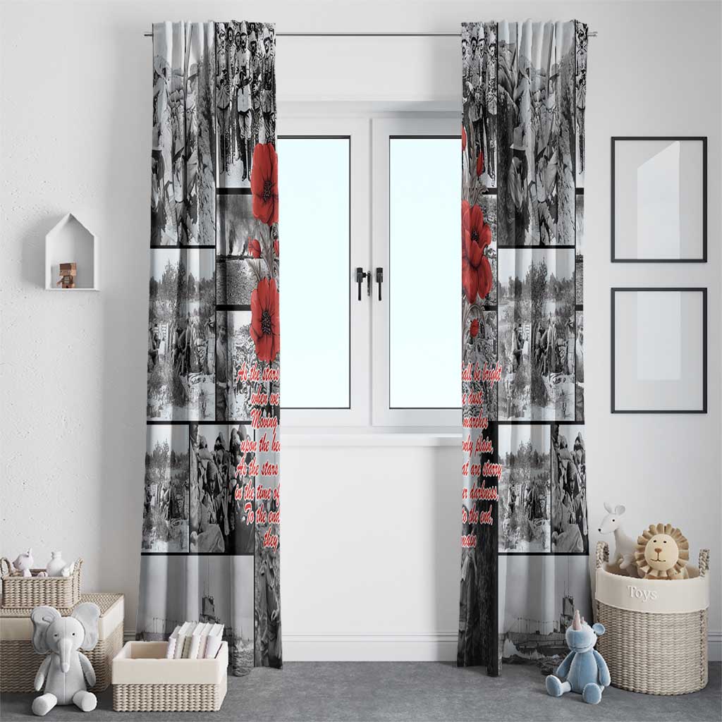 ANZAC Day Gallipoli Campaign Window Curtain To The End They Remain LT9 - Polynesian Pride