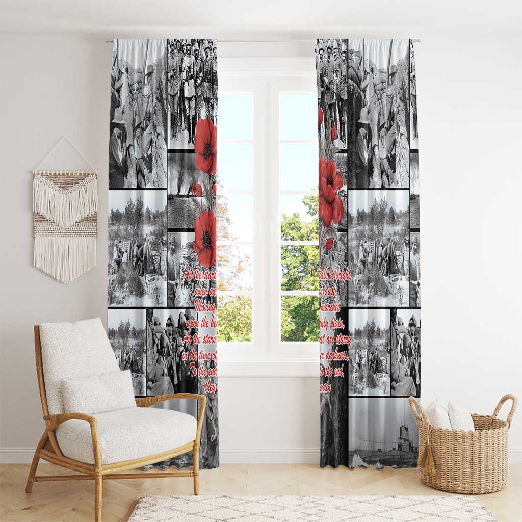 ANZAC Day Gallipoli Campaign Window Curtain To The End They Remain LT9 - Polynesian Pride