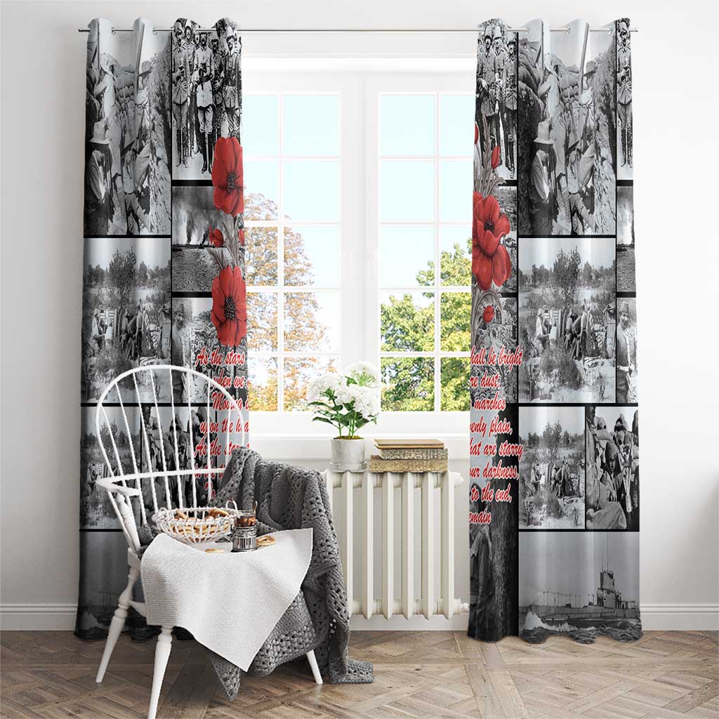 ANZAC Day Gallipoli Campaign Window Curtain To The End They Remain LT9 - Polynesian Pride