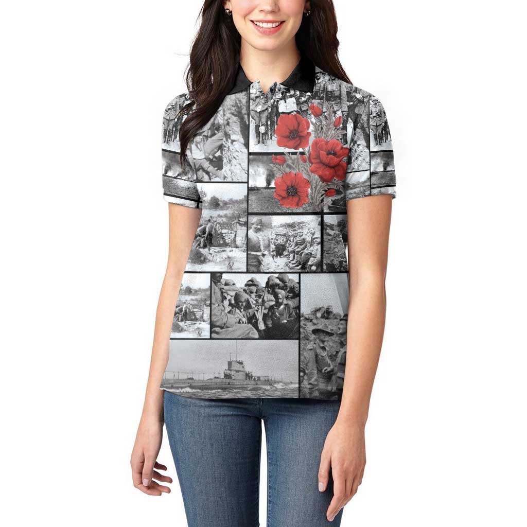 ANZAC Day Gallipoli Campaign Women Polo Shirt To The End They Remain