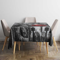 Black ANZAC Day The Battle of Lone Pine Tablecloth Kiwi-Kangaroo Soldier Lest We Forget LT9 - Polynesian Pride