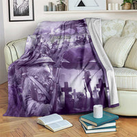 Purple ANZAC Day The Battle of Lone Pine Blanket Kiwi-Kangaroo Soldier Lest We Forget LT9 Purple - Polynesian Pride