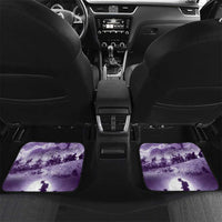 Purple ANZAC Day The Battle of Lone Pine Car Mats Kiwi-Kangaroo Soldier Lest We Forget LT9 Set 2pcs - Back Purple - Polynesian Pride