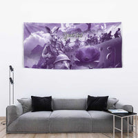 Purple ANZAC Day The Battle of Lone Pine Tapestry Kiwi-Kangaroo Soldier Lest We Forget