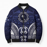 FSM Chuuk States Bomber Puffer Jacket Micronesia Six 9 One Polynesian Tribal Pattern - Polynesian Pride
