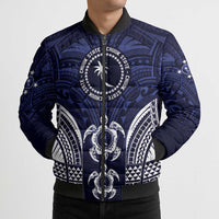 FSM Chuuk States Bomber Puffer Jacket Micronesia Six 9 One Polynesian Tribal Pattern - Polynesian Pride