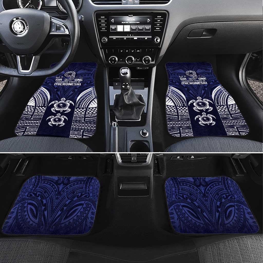 FSM Chuuk States Car Mats Micronesia Six 9 One Polynesian Tribal Pattern