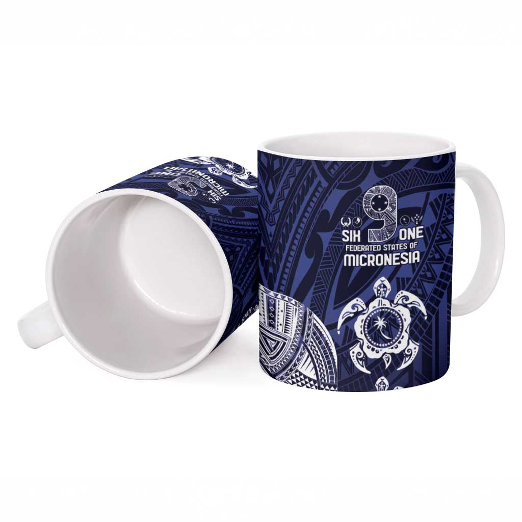 FSM Chuuk States Ceramic Mug Micronesia Six 9 One Polynesian Tribal Pattern - Polynesian Pride