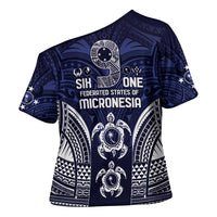 FSM Chuuk States Cross Shoulder Shirt Micronesia Six 9 One Polynesian Tribal Pattern - Polynesian Pride