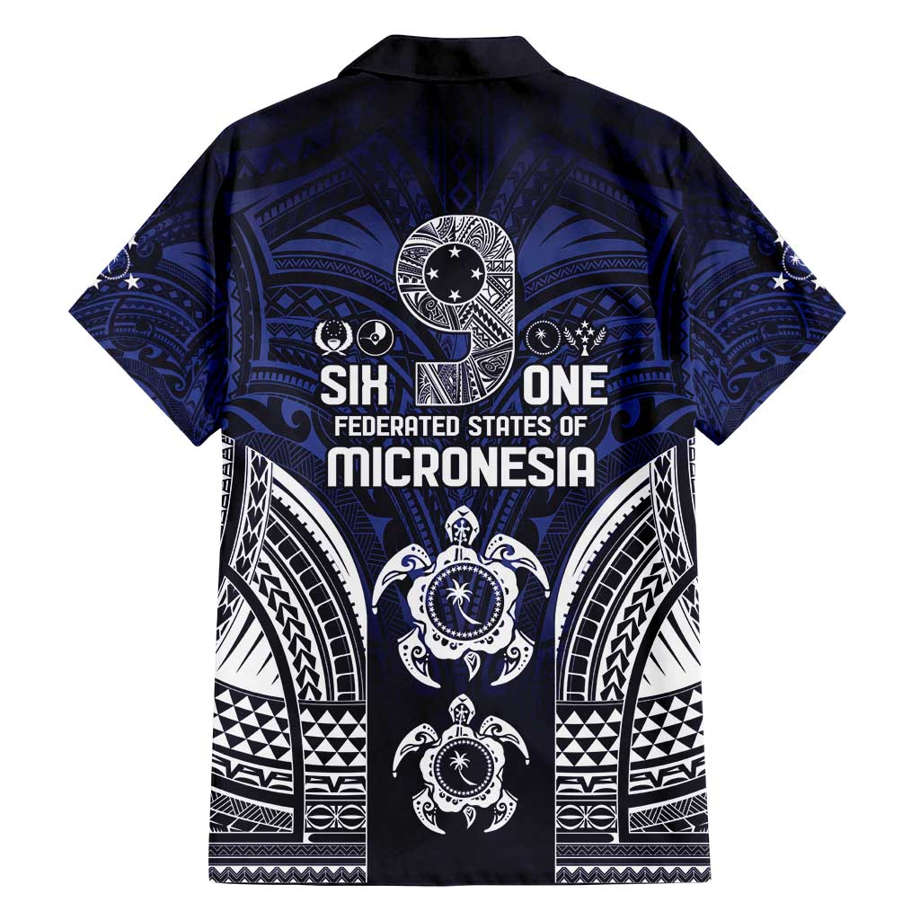 FSM Chuuk States Family Matching Long Sleeve Bodycon Dress and Hawaiian Shirt Micronesia Six 9 One Polynesian Tribal Pattern