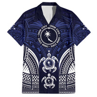 FSM Chuuk States Family Matching Off Shoulder Short Dress and Hawaiian Shirt Micronesia Six 9 One Polynesian Tribal Pattern