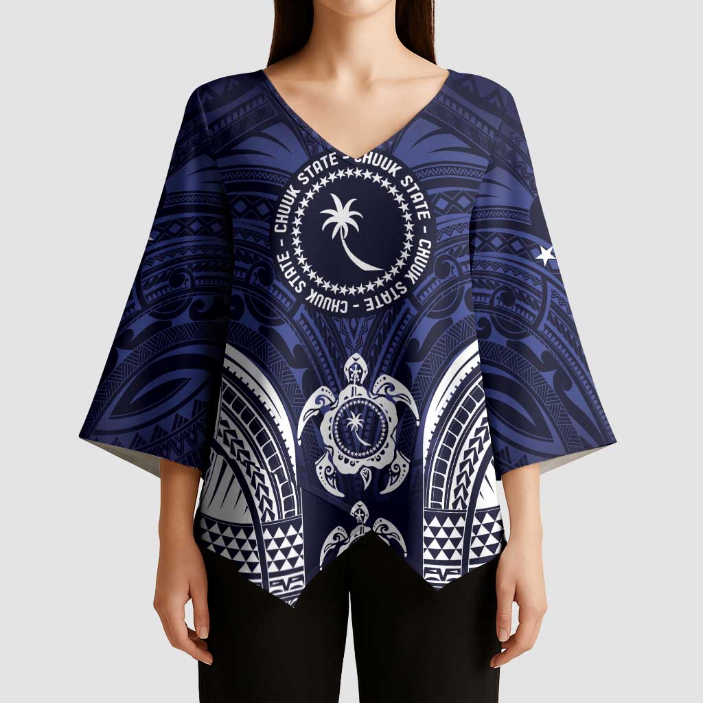 FSM Chuuk States Kimono Sleeve Blouse Micronesia Six 9 One Polynesian Tribal Pattern - Polynesian Pride
