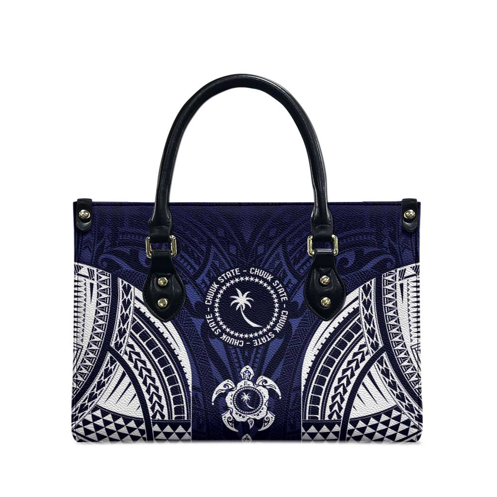 FSM Chuuk States Leather Bag Micronesia Six 9 One Polynesian Tribal Pattern - Polynesian Pride