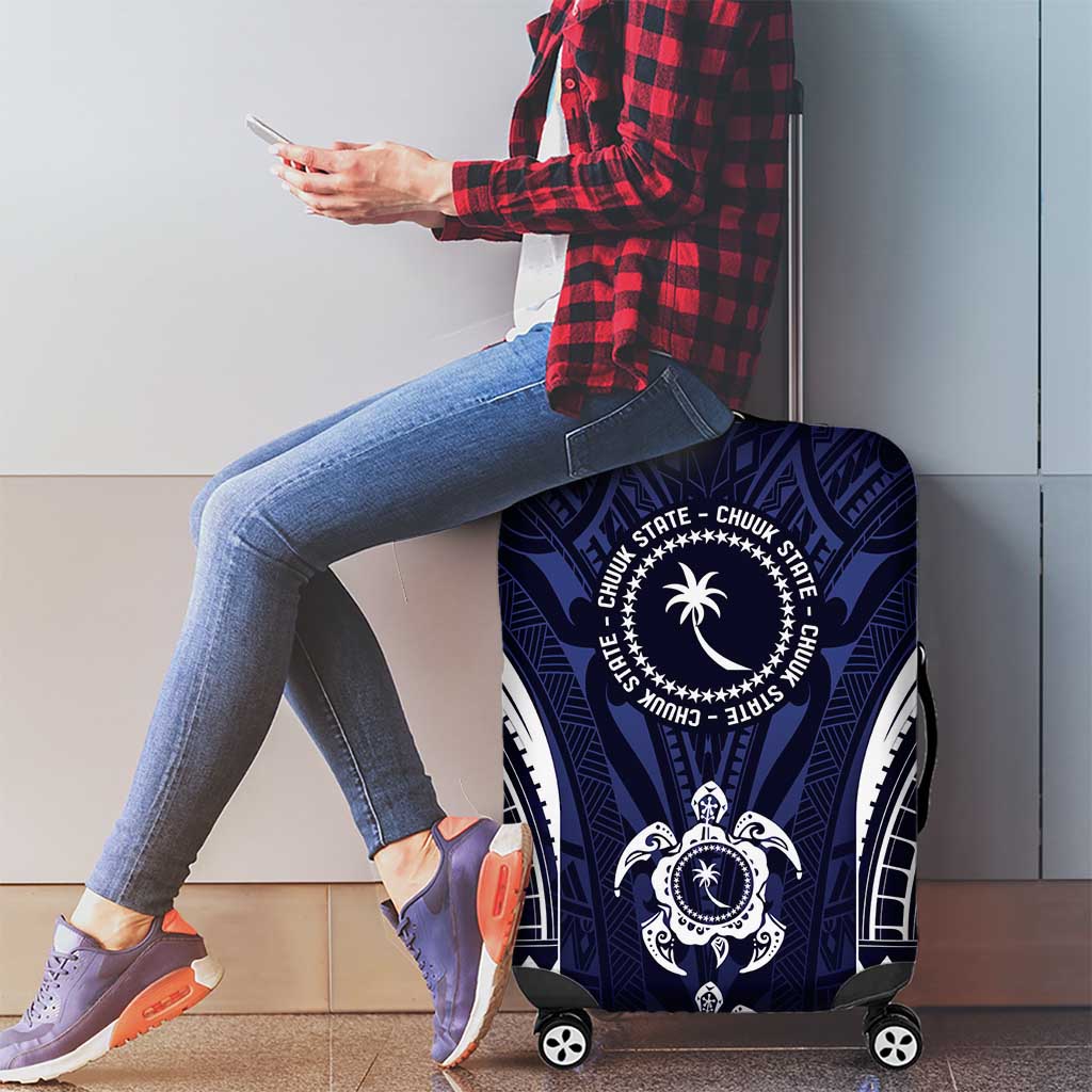 FSM Chuuk States Luggage Cover Micronesia Six 9 One Polynesian Tribal Pattern