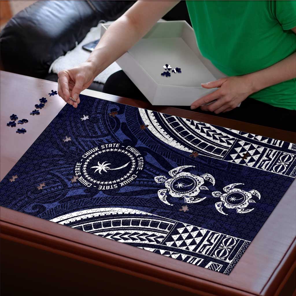 FSM Chuuk States Puzzle Micronesia Six 9 One Polynesian Tribal Pattern - Polynesian Pride