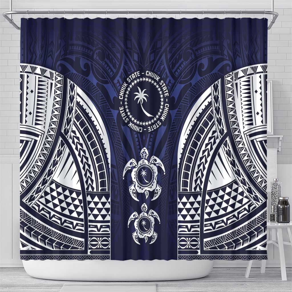FSM Chuuk States Shower Curtain Micronesia Six 9 One Polynesian Tribal Pattern