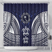 FSM Chuuk States Shower Curtain Micronesia Six 9 One Polynesian Tribal Pattern