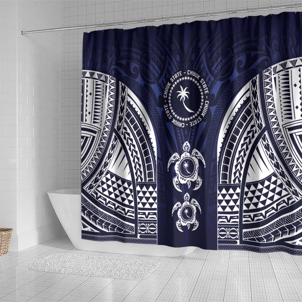 FSM Chuuk States Shower Curtain Micronesia Six 9 One Polynesian Tribal Pattern