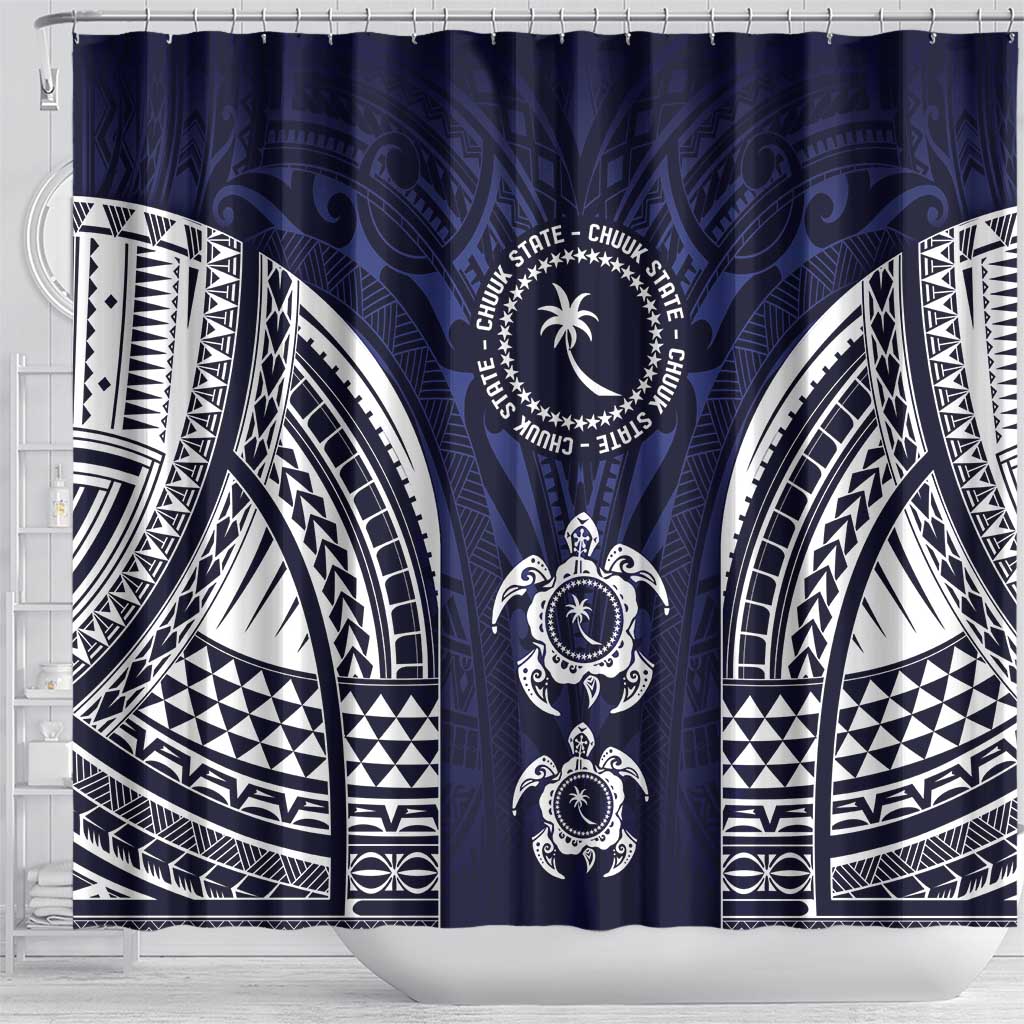 FSM Chuuk States Shower Curtain Micronesia Six 9 One Polynesian Tribal Pattern