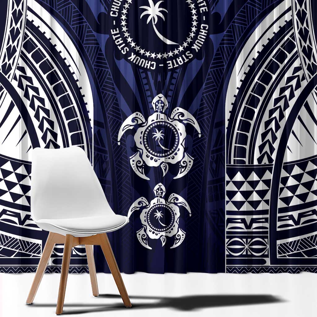 FSM Chuuk States Window Curtain Micronesia Six 9 One Polynesian Tribal Pattern