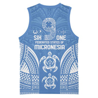 FSM Kosrae States Basketball Jersey Micronesia Six 9 One Polynesian Tribal Pattern - Polynesian Pride