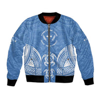 FSM Kosrae States Bomber Jacket Micronesia Six 9 One Polynesian Tribal Pattern