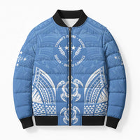 FSM Kosrae States Bomber Puffer Jacket Micronesia Six 9 One Polynesian Tribal Pattern - Polynesian Pride