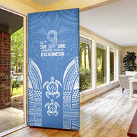 FSM Kosrae States Door Cover Micronesia Six 9 One Polynesian Tribal Pattern - Polynesian Pride