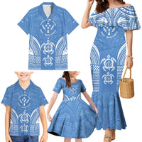 FSM Kosrae States Family Matching Mermaid Dress and Hawaiian Shirt Micronesia Six 9 One Polynesian Tribal Pattern