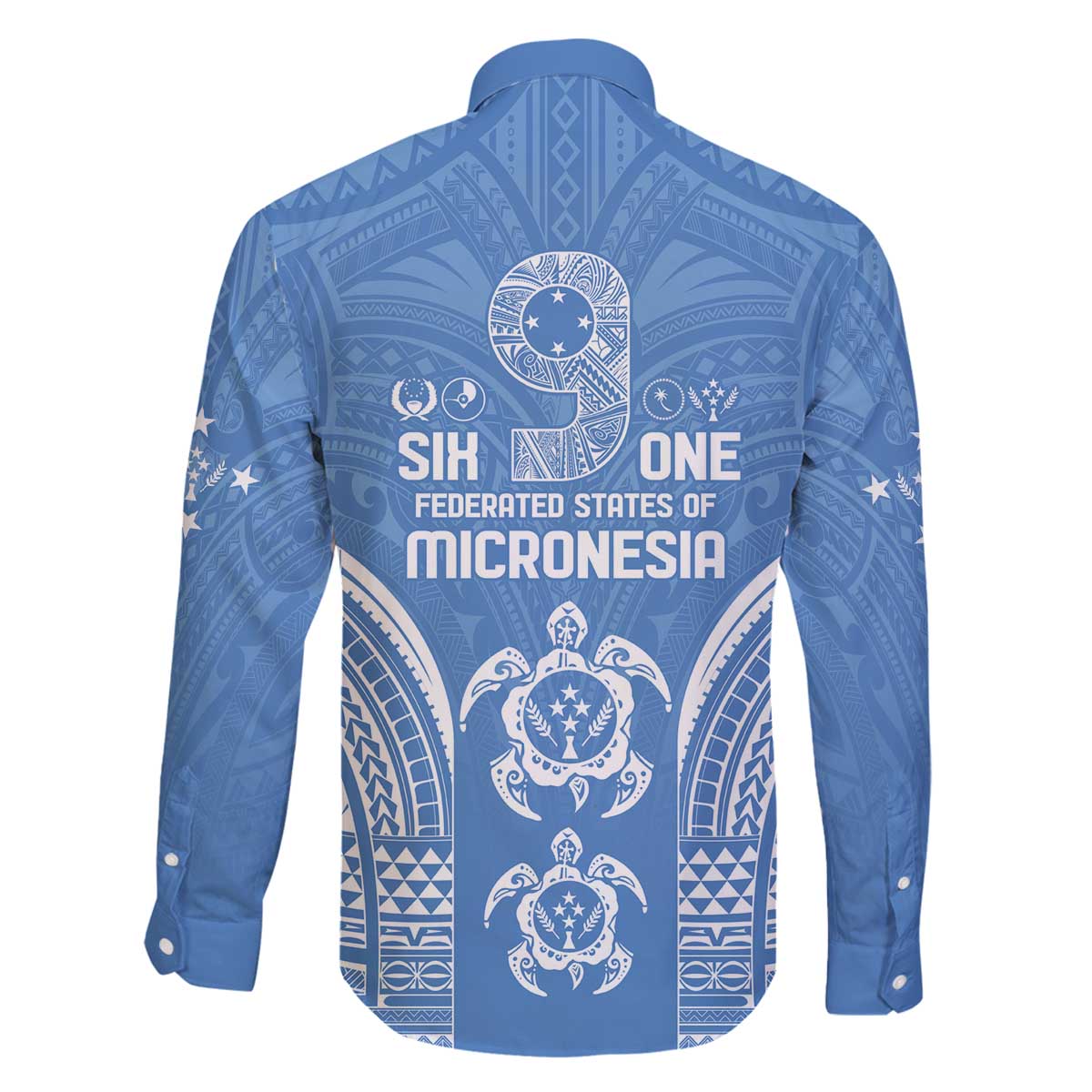 FSM Kosrae States Family Matching Off The Shoulder Long Sleeve Dress and Hawaiian Shirt Micronesia Six 9 One Polynesian Tribal Pattern