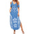FSM Kosrae States Family Matching Summer Maxi Dress and Hawaiian Shirt Micronesia Six 9 One Polynesian Tribal Pattern