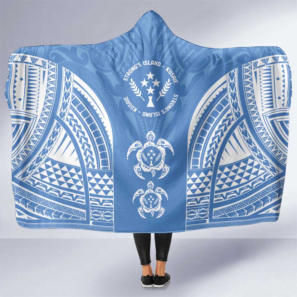 FSM Kosrae States Hooded Blanket Micronesia Six 9 One Polynesian Tribal Pattern