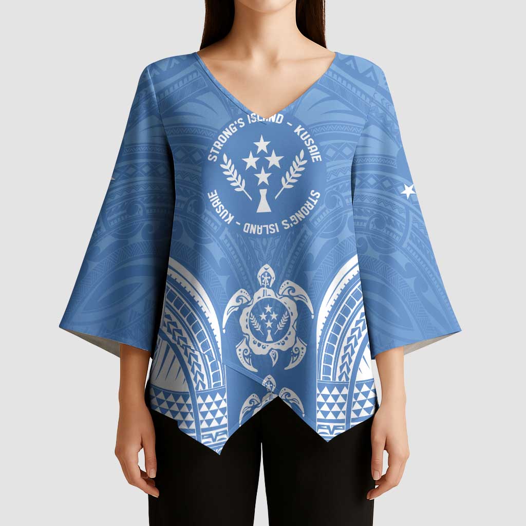 FSM Kosrae States Kimono Sleeve Blouse Micronesia Six 9 One Polynesian Tribal Pattern - Polynesian Pride