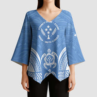 FSM Kosrae States Kimono Sleeve Blouse Micronesia Six 9 One Polynesian Tribal Pattern - Polynesian Pride