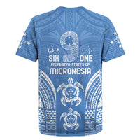 FSM Kosrae States Rugby Jersey Micronesia Six 9 One Polynesian Tribal Pattern