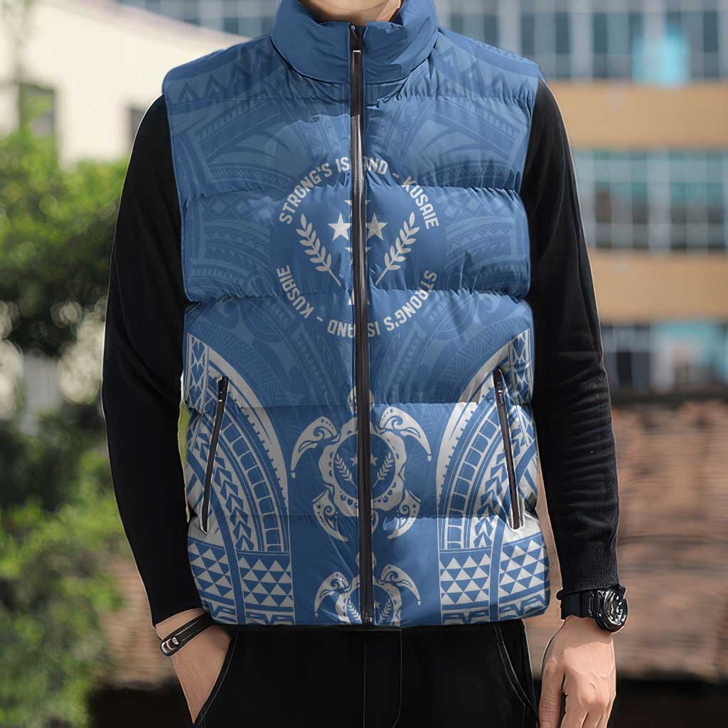 FSM Kosrae States Sleeveless Puffer Jacket Micronesia Six 9 One Polynesian Tribal Pattern - Polynesian Pride