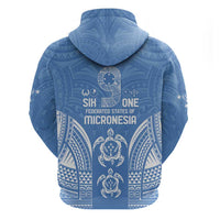 FSM Kosrae States Zip Hoodie Micronesia Six 9 One Polynesian Tribal Pattern