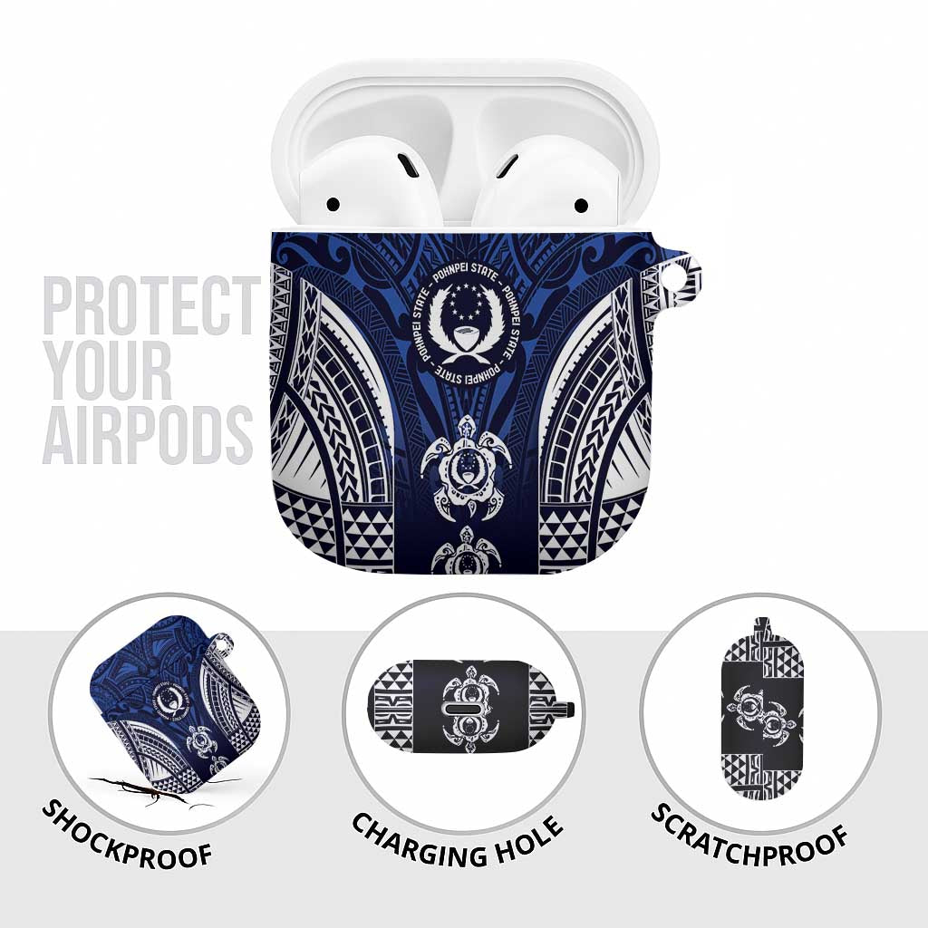 FSM Pohnpei States AirPods Case Micronesia Six 9 One Polynesian Tribal Pattern - Polynesian Pride